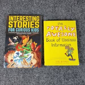 2 Book Lot Stories For Curious Kids Totally Awesome Book Of Useless Information
